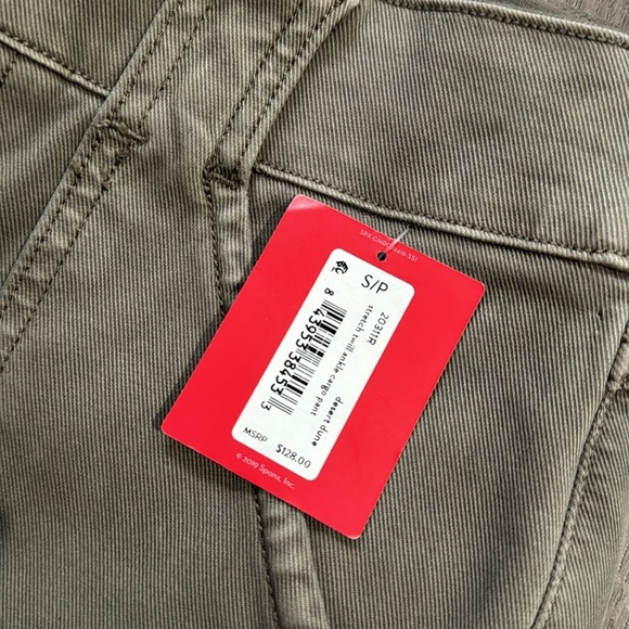 Spanx Stretch Twill Skinny Cargo Ankle Pants NWT Size S in desert dune - Picture 4 of 6